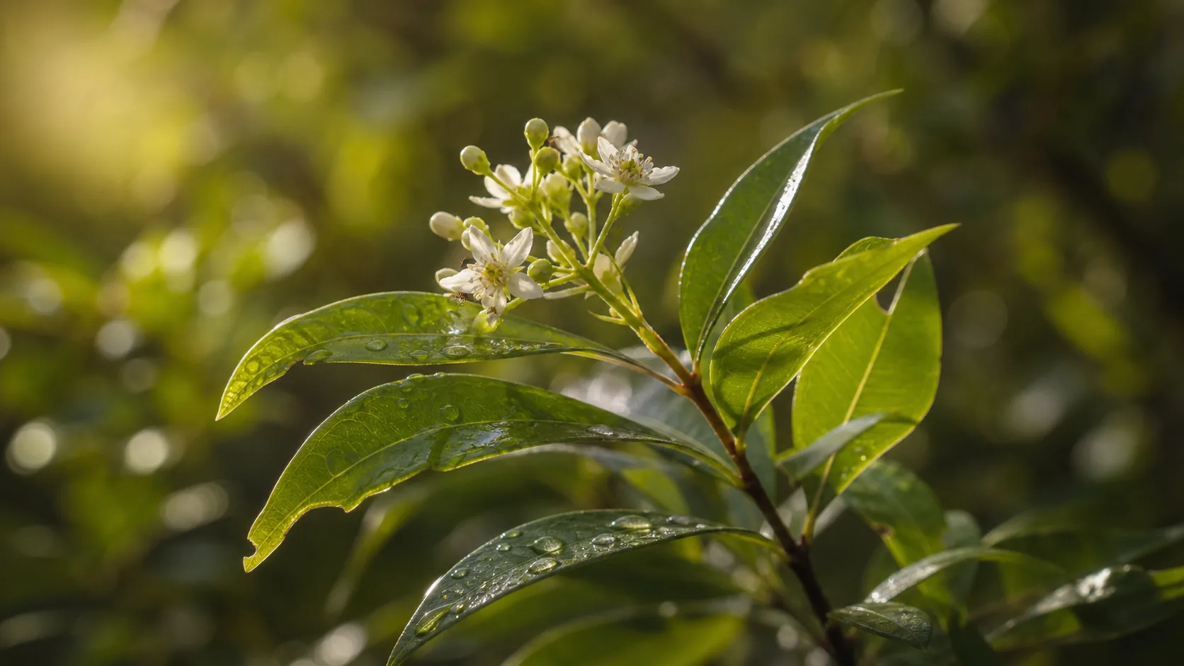 Lemon myrtle in leaf, the kind of east-coast native our flavourists work with on briefs for Australian and New Zealand makers